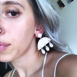 Handmade Glitter Statement Clay Earrings